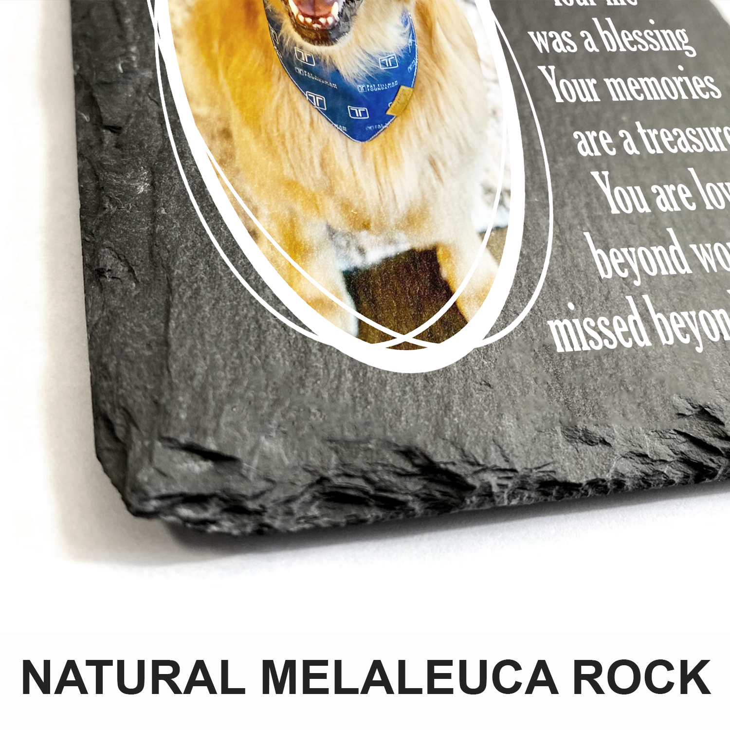 Pet Photo Your Life Was A Blessing Custom Dog Memorial Stone, Pet Memorial Gifts - Personalized Custom Memorial Tombstone