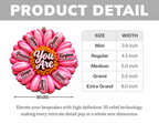 3D Raised Ornament – Pink Gerbera Daisy Ornament - Inspirational Gift for Her
