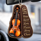 3D Raised Violin Bag God Says You Are Ornament - Gift for Music Lovers