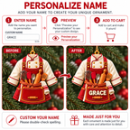 Personalized Name 3D Raised Baker Uniform Ornament