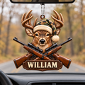 3D Raised Personalized Name Camo Hunting Deer Ornament - Gift for Hunting Lovers