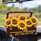 3D Raised Ornament – Sunflower Box God Says You Are Ornament - Inspirational Gift for Her