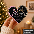 Personalized Deer Heart Doe Buck Romantic Quotes Ornament, Custom Gift for Couples, Anniversary Gift