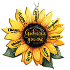 Sunflower God Say You Are Christian Ornament Gift Bible Verse Christmas Ornament Car Hanging