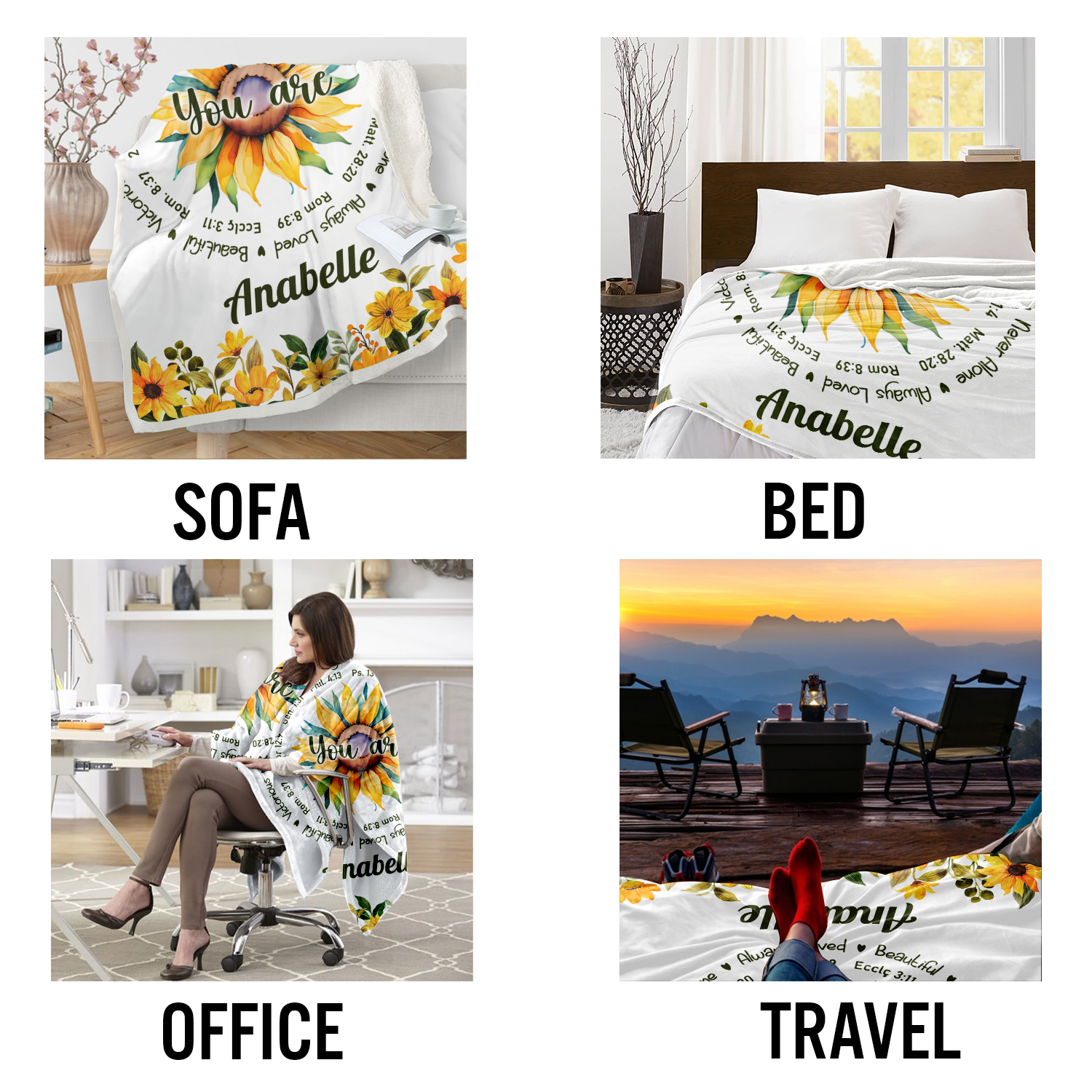 Sunflower You Are Blanket Gifts for Birthday - Birthday gifts - Gifts For Women Birthday Decorations for Girl