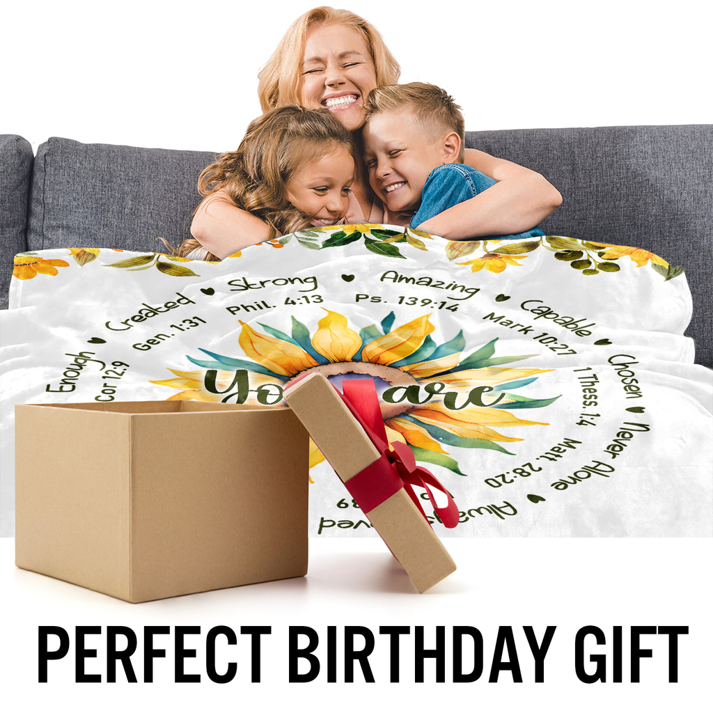 Sunflower You Are Blanket Gifts for Birthday - Birthday gifts - Gifts For Women Birthday Decorations for Girl