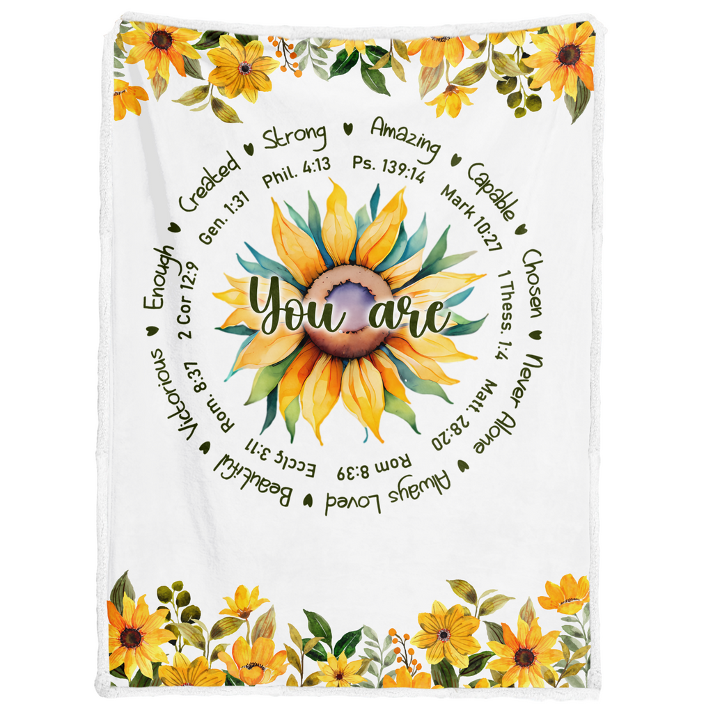 Sunflower You Are Blanket Gifts for Birthday - Birthday gifts - Gifts For Women Birthday Decorations for Girl