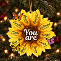 Sunflower Christian Gifts For Women, Birthday Gifts For Women, Ornament Gift Bible Verse You Are Christmas Ornament Car Hanging