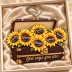 3D Raised Ornament – Sunflower Box God Says You Are Ornament - Inspirational Gift for Her