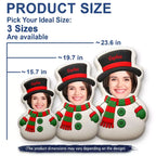 Personalized Custom Photo Christmas Character Pillow – Santa Snowman Gift