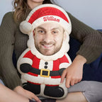 Personalized Custom Photo Christmas Character Pillow – Santa Snowman Gift