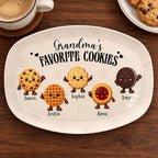 Personalized Grandma's Favorite Cookies Plate – Custom Grandkids Names