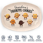 Personalized Grandma's Favorite Cookies Plate – Custom Grandkids Names