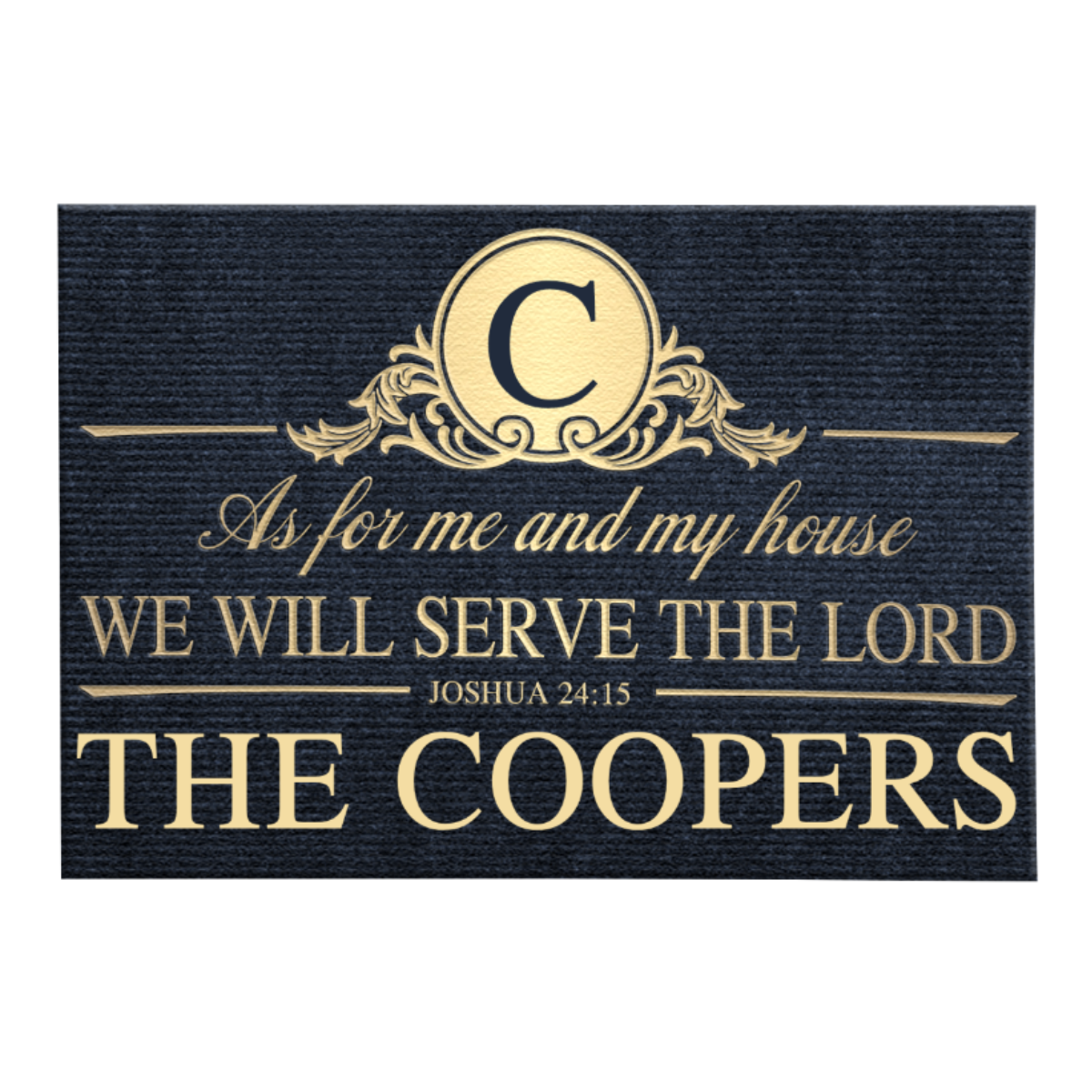 Vintage As For Me And My House Personalized Doormat
