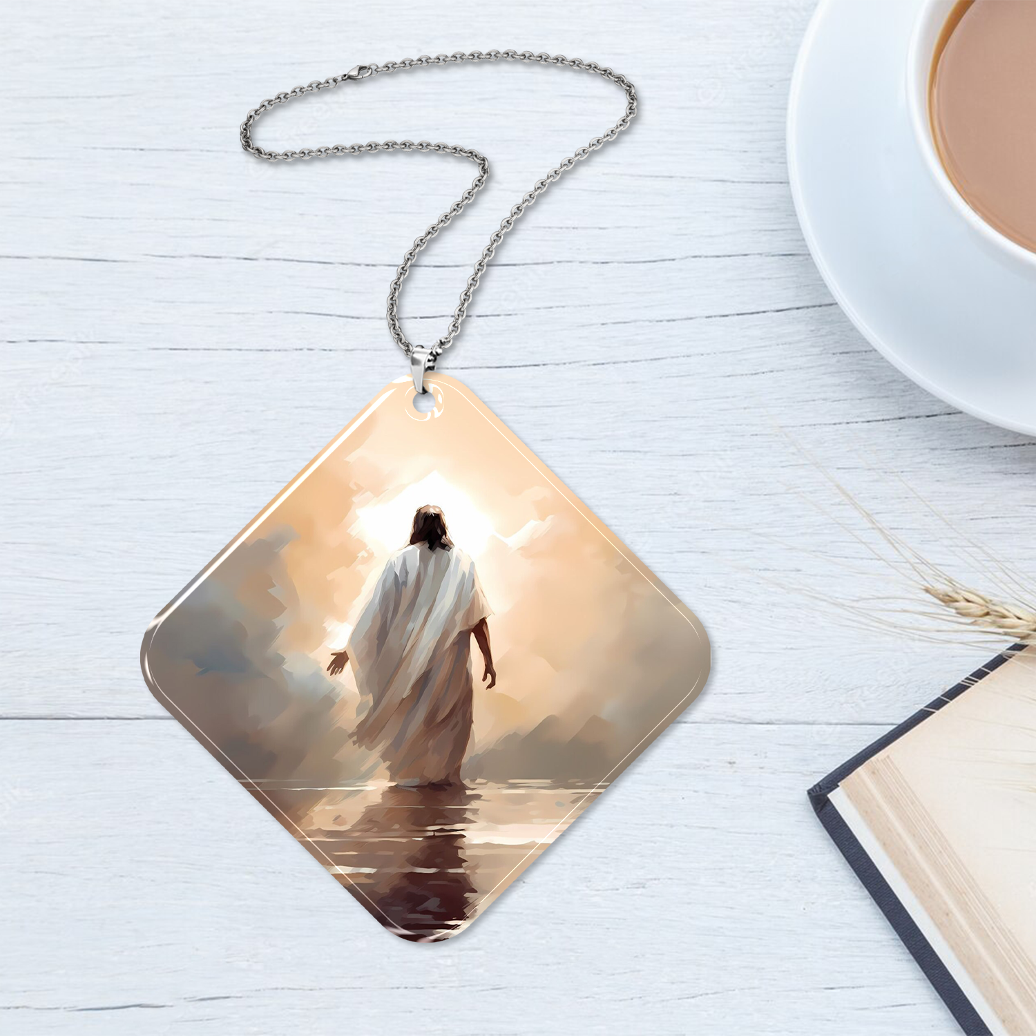 Peace Be Still Christ Walking On Water Christian Ornament Gift Christmas Ornament Car Hanging