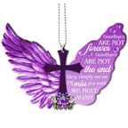 Wings Cross Goodbyes Are Not The End Christian Ornament Gift Bible Verse Christmas Ornament Car Hanging