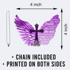 Wings Cross Goodbyes Are Not The End Christian Ornament Gift Bible Verse Christmas Ornament Car Hanging