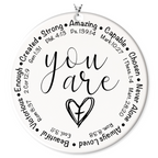 You Are Faith Cross Christian Ceramic Ornament Gift Christmas Ornament Car Hanging