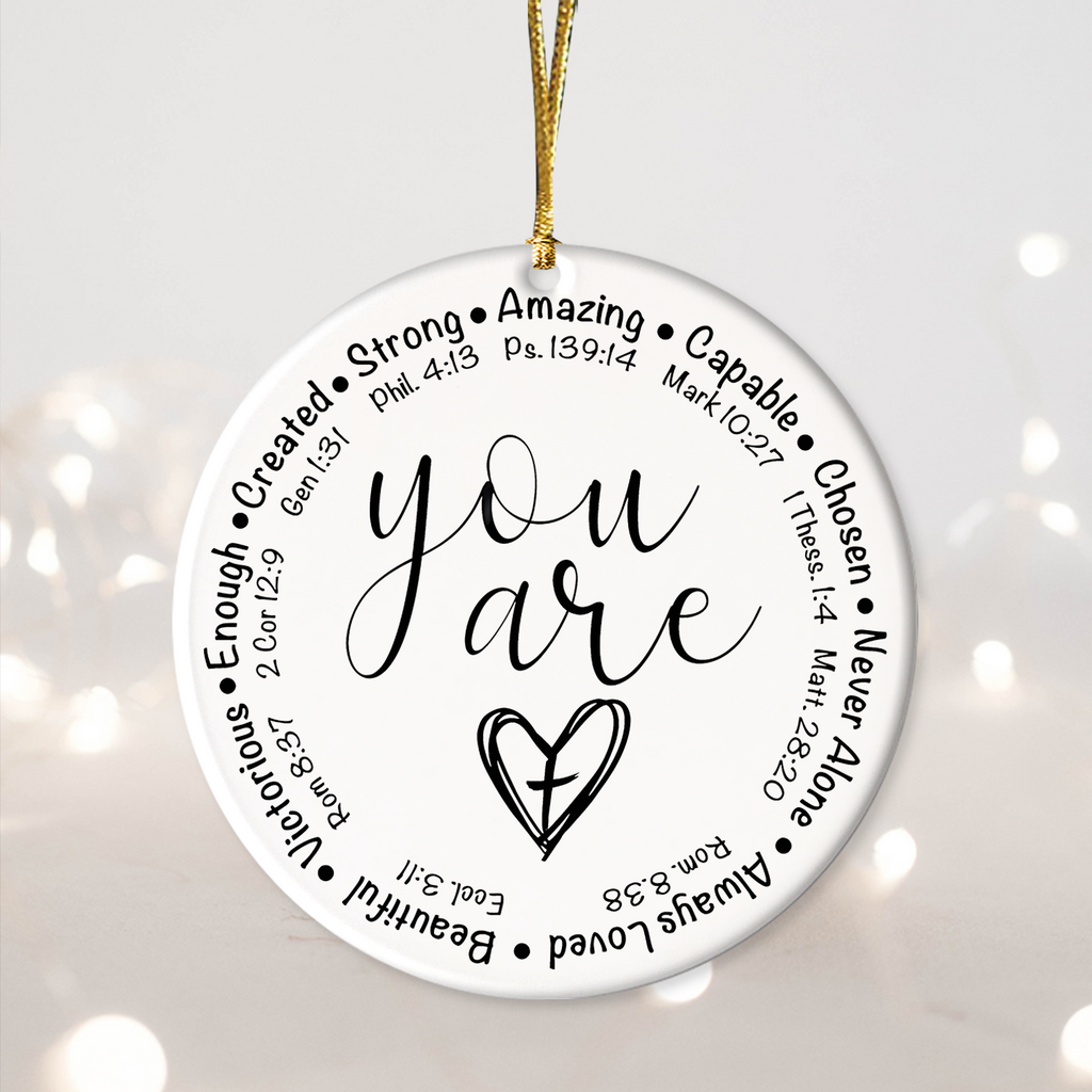 You Are Faith Cross Christian Ceramic Ornament Gift Christmas Ornament Car Hanging
