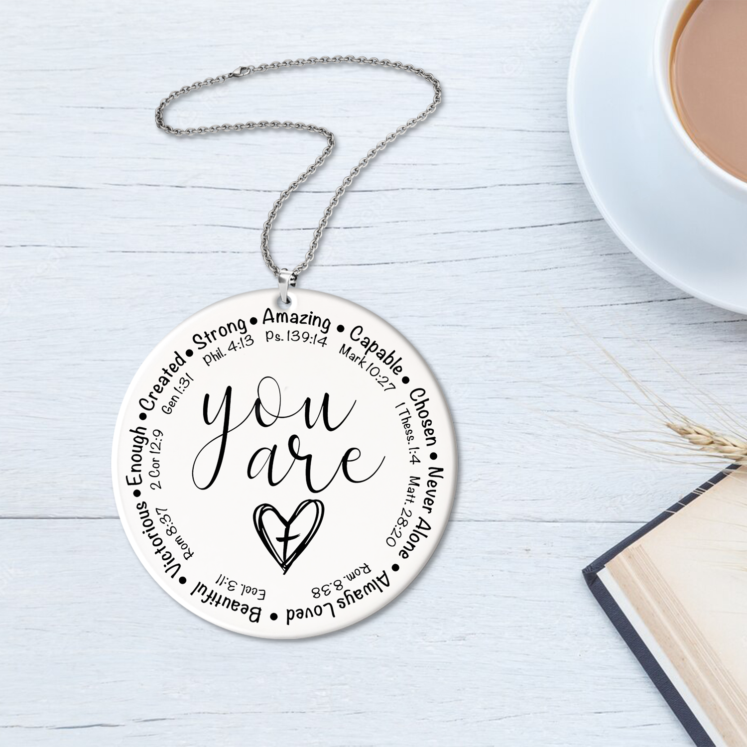 You Are Faith Cross Christian Ceramic Ornament Gift Christmas Ornament Car Hanging
