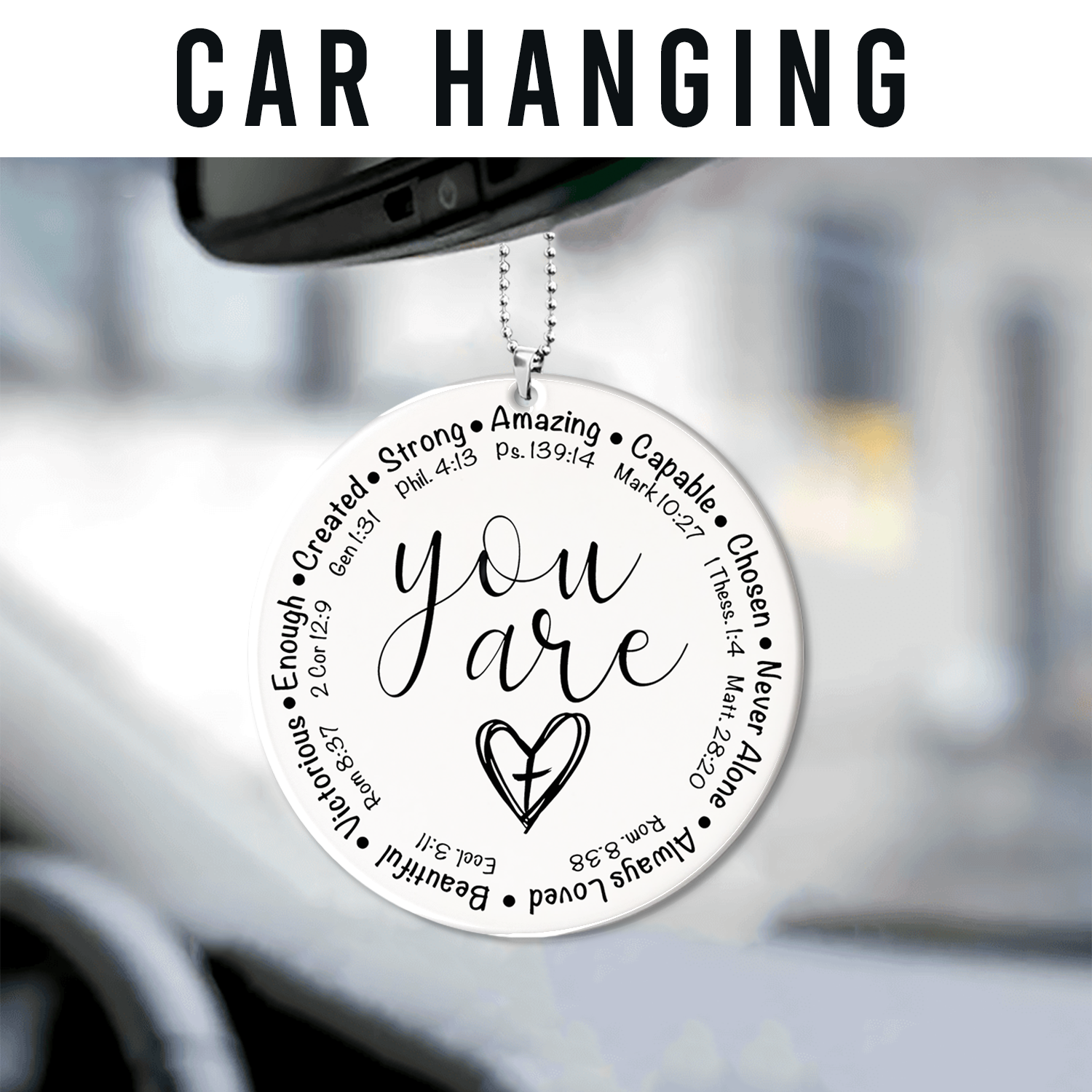 You Are Faith Cross Christian Ceramic Ornament Gift Christmas Ornament Car Hanging