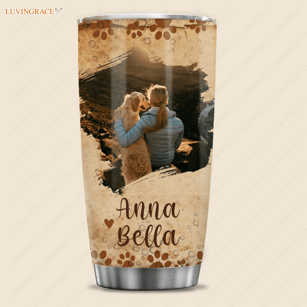 A Girl And Her Dog A Bond That Cant Be Broken - Personalized Custom Tumbler