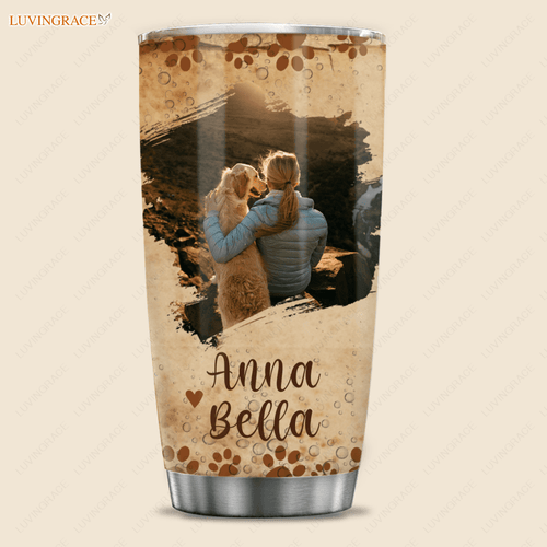 A Girl And Her Dog A Bond That Cant Be Broken - Personalized Custom Tumbler