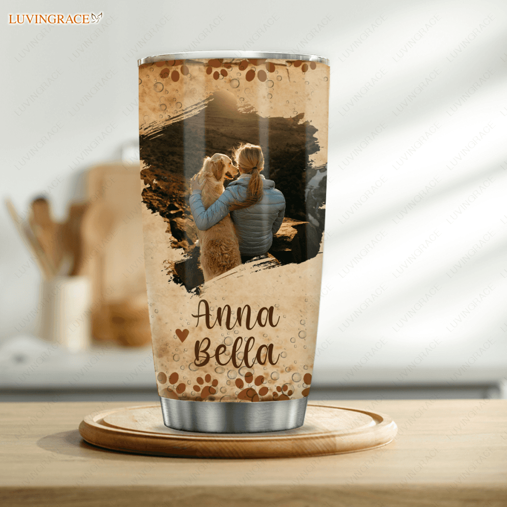 A Girl And Her Dog A Bond That Cant Be Broken - Personalized Custom Tumbler