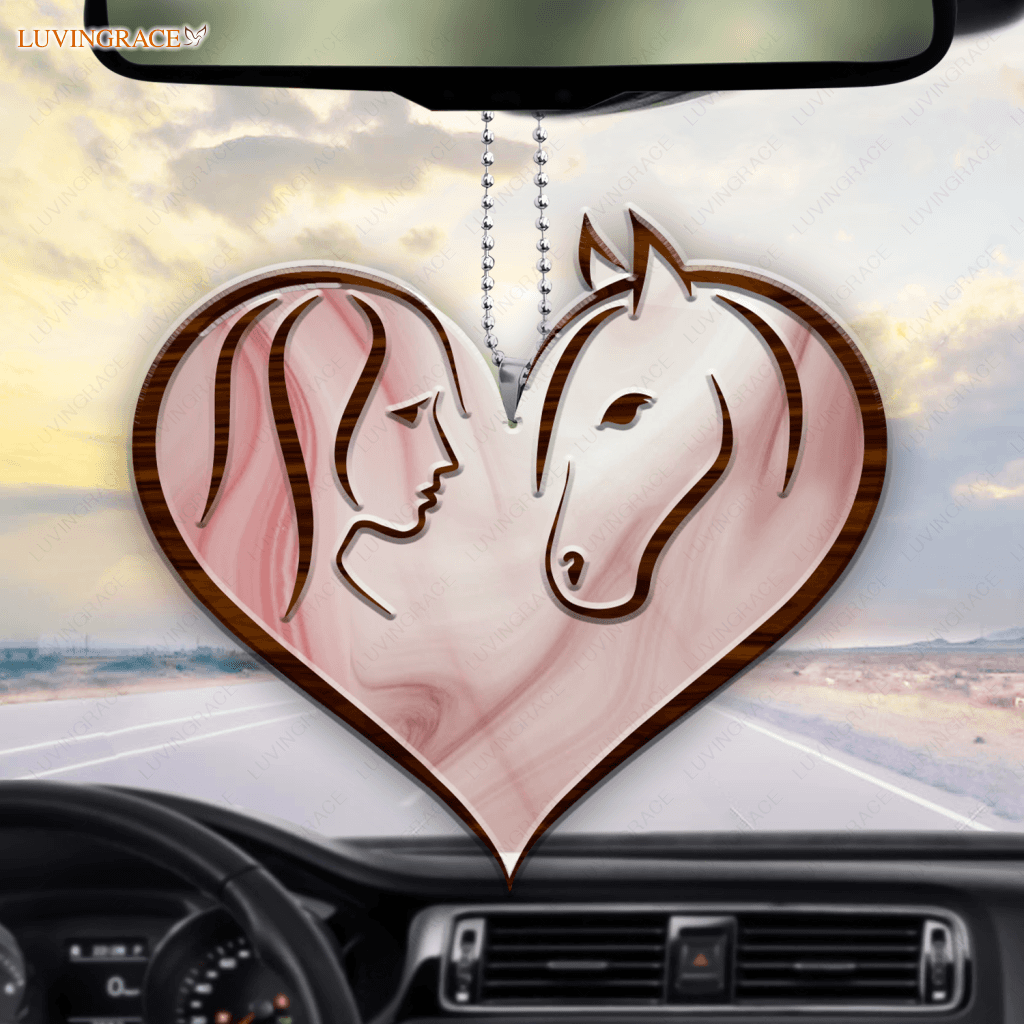 A Girl Who Love Horse Heart Ornament