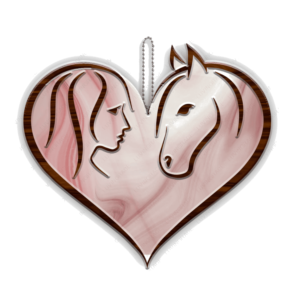 A Girl Who Love Horse Heart Ornament