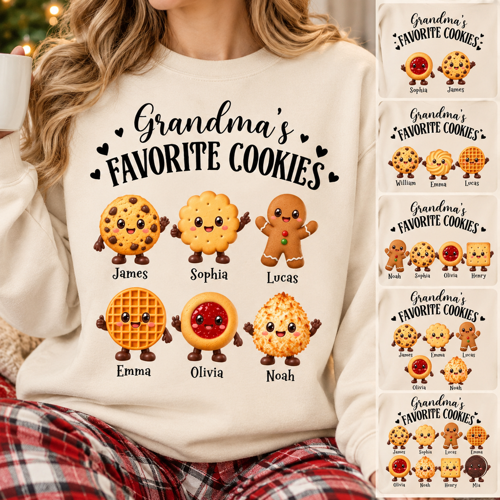 Personalized Grandma & Grandpa's Favorite Cookies Sweatshirt