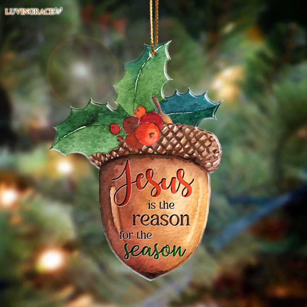 Acorn Surrounded By Glory Ornament