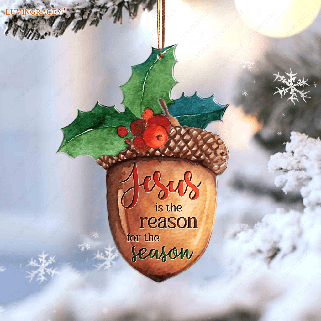 Acorn Surrounded By Glory Ornament