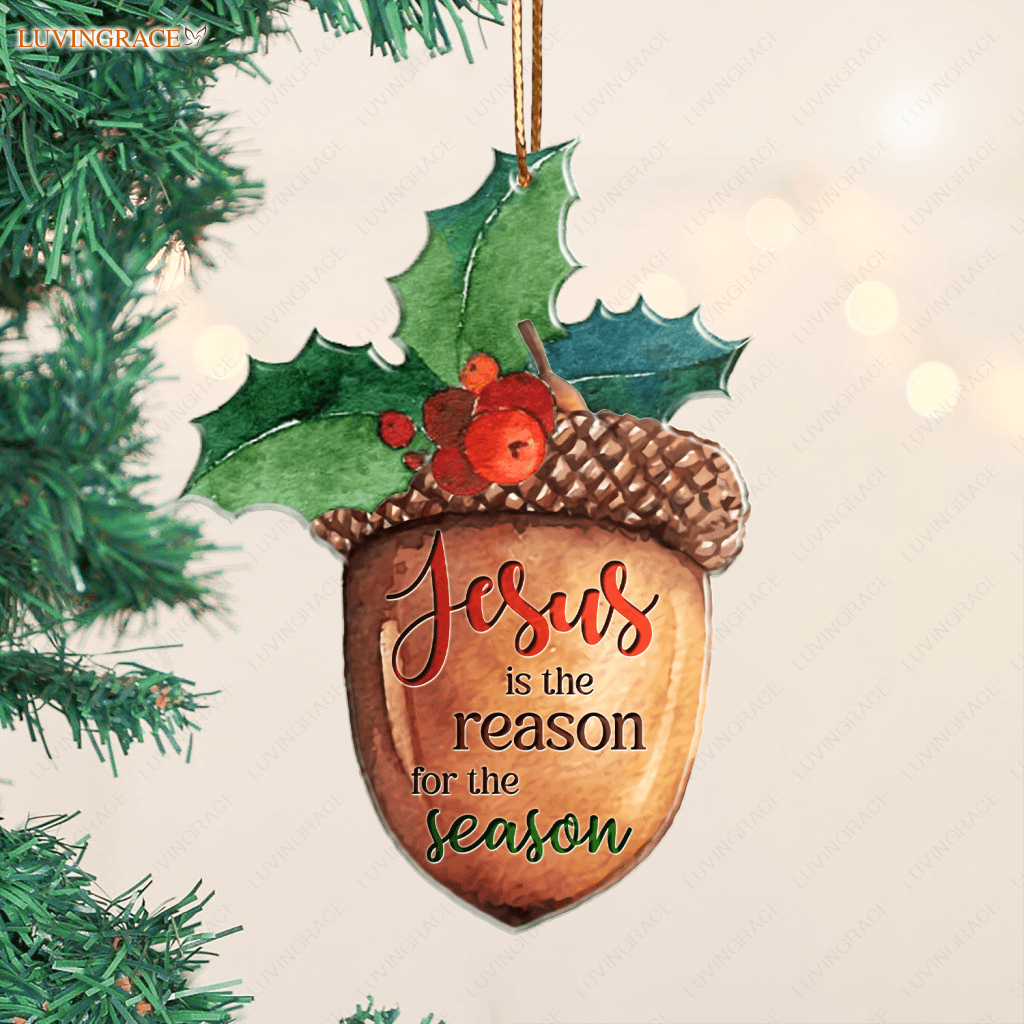 Acorn Surrounded By Glory Ornament