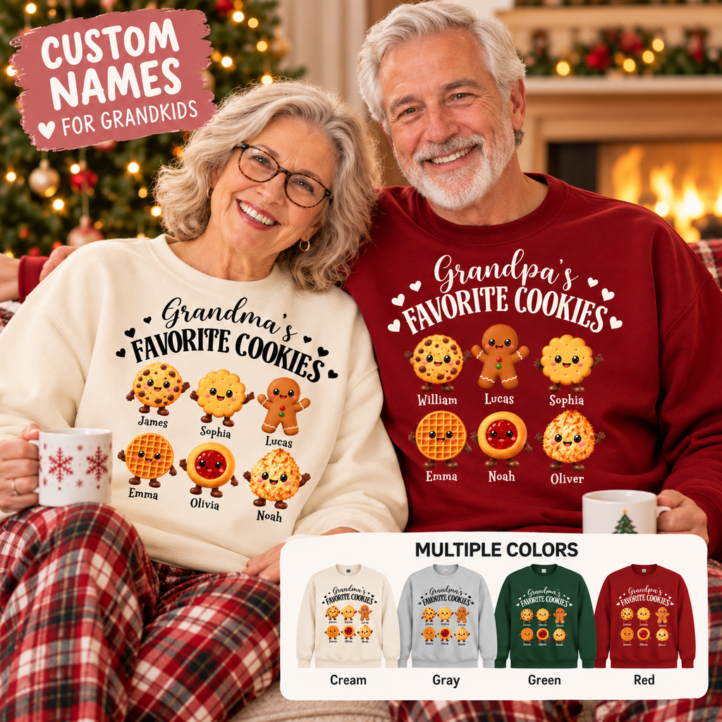 Personalized Grandma & Grandpa's Favorite Cookies Sweatshirt