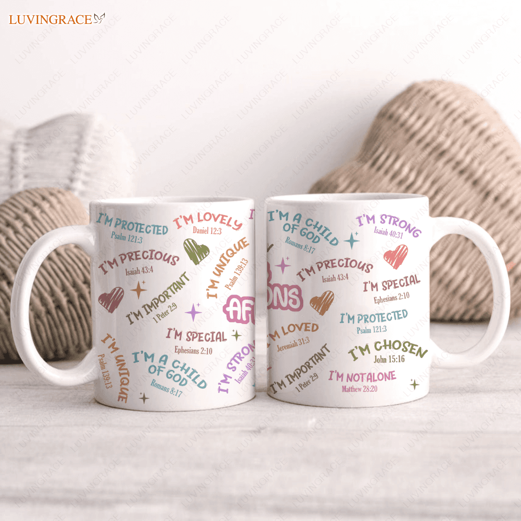 Affirmations Mug Daily Affirmation I Am - Personalized Custom Ceramic