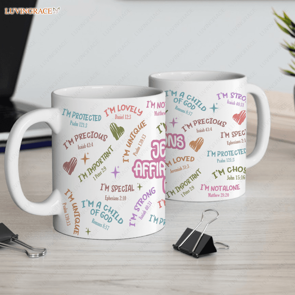 Affirmations Mug Daily Affirmation I Am - Personalized Custom Ceramic