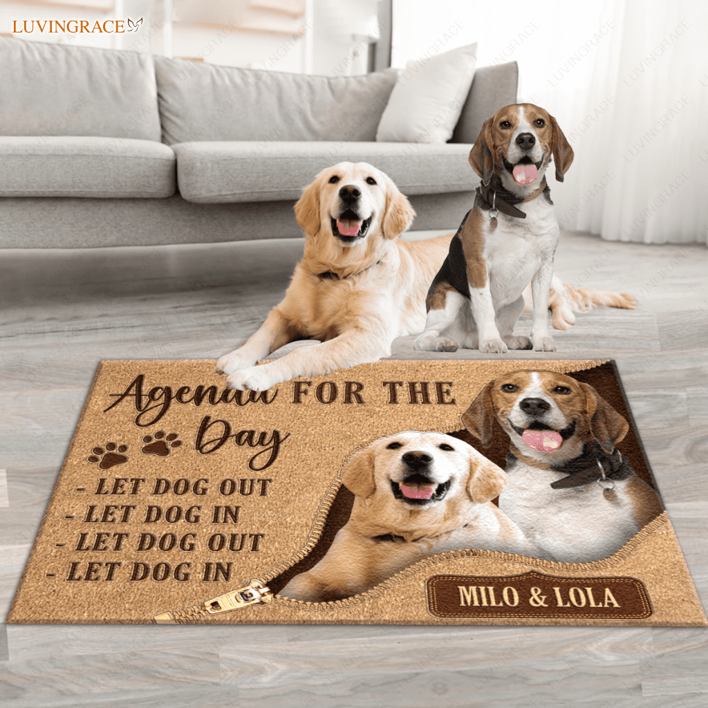 Agenda For The Day - Personalized Custom Doormat