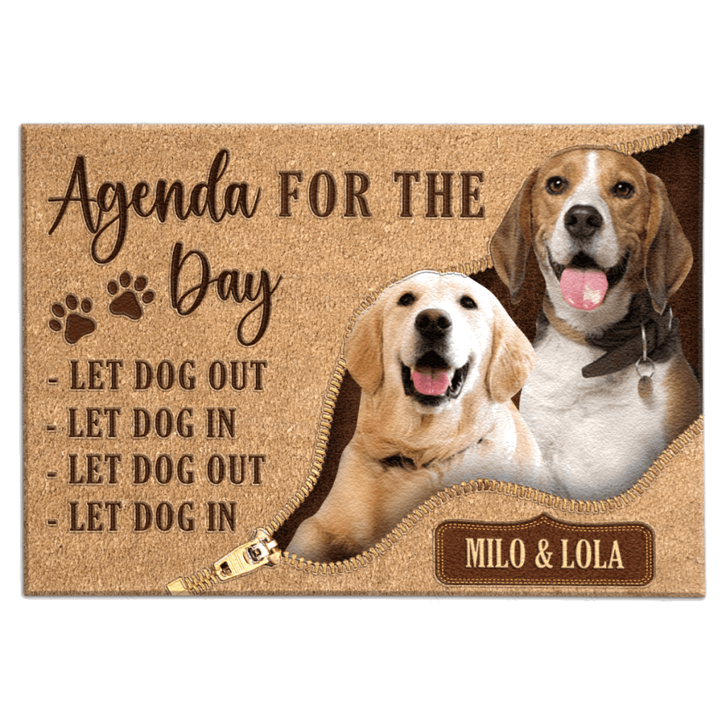 Agenda for the Day - Personalized Custom Doormat