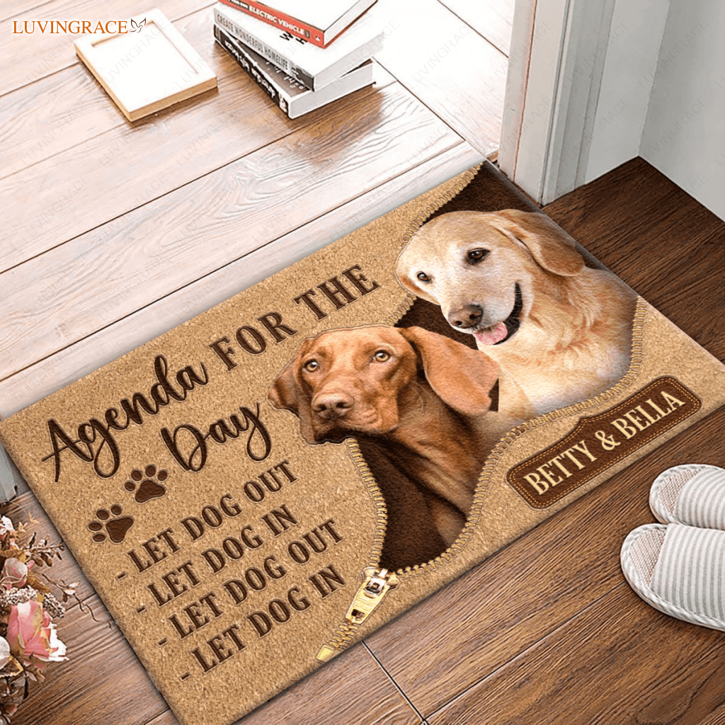 Agenda For The Day - Personalized Custom Doormat