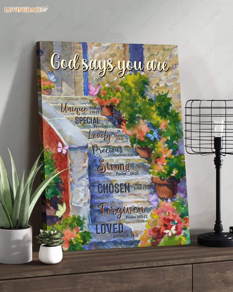 Amazing Flower Pots God Says You Are Wall Art