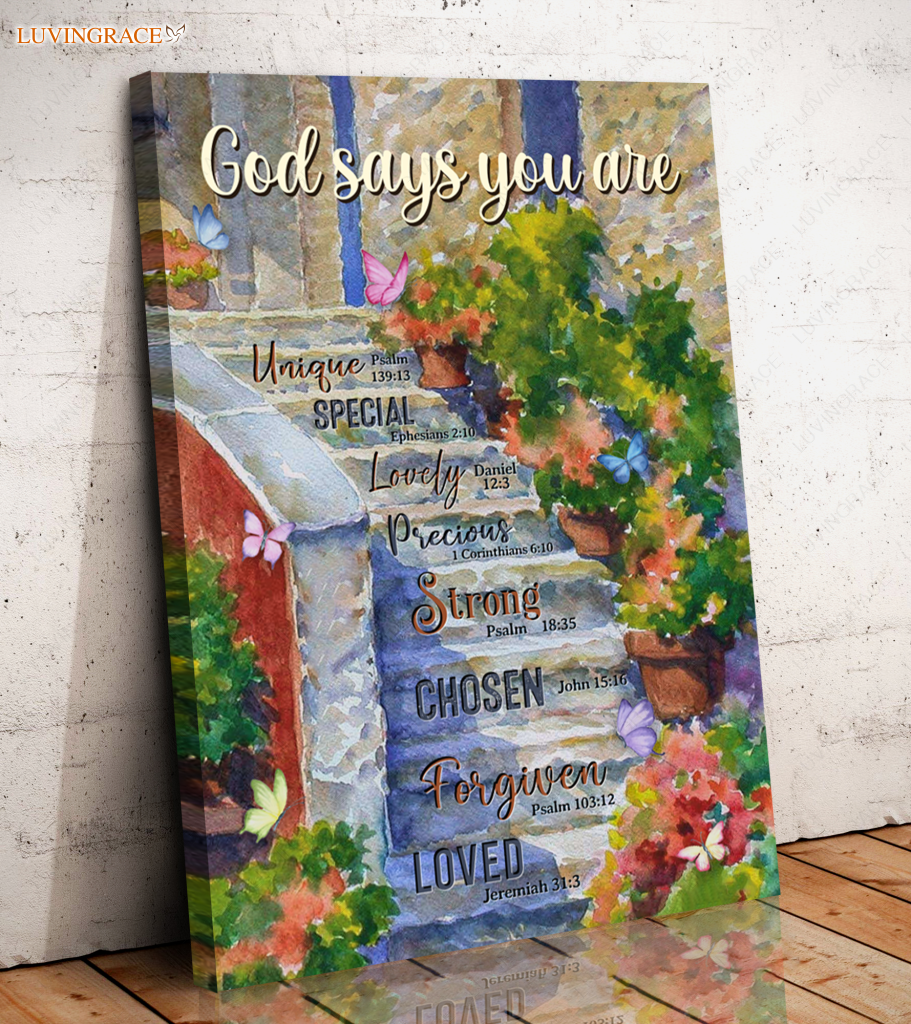 Amazing Flower Pots God Says You Are Wall Art