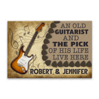 An Old Guitarist And The Pick Of His Life Personalized Doormat