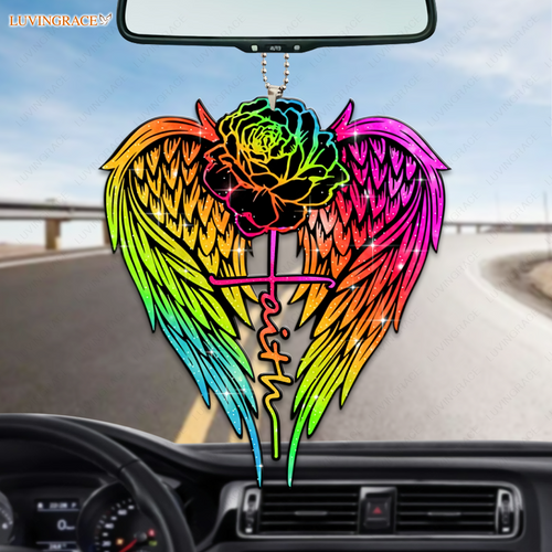 Angel Wings Rainbow Faith Ornament