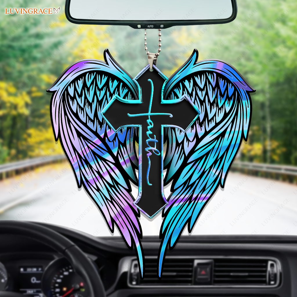 Angle Wings Hologram Rainbow Faith Ornament