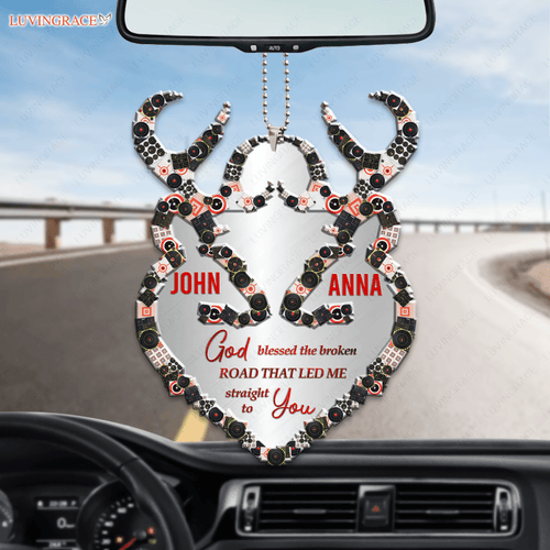 Archery Target God Blessed Deer Couple Personalized Ornament