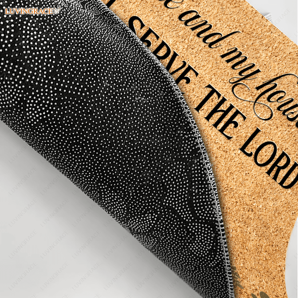 As For Me And My House Bible Verse Personalized Doormat