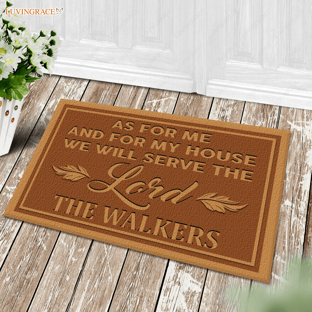 As For Me And My House Personalized Doormat