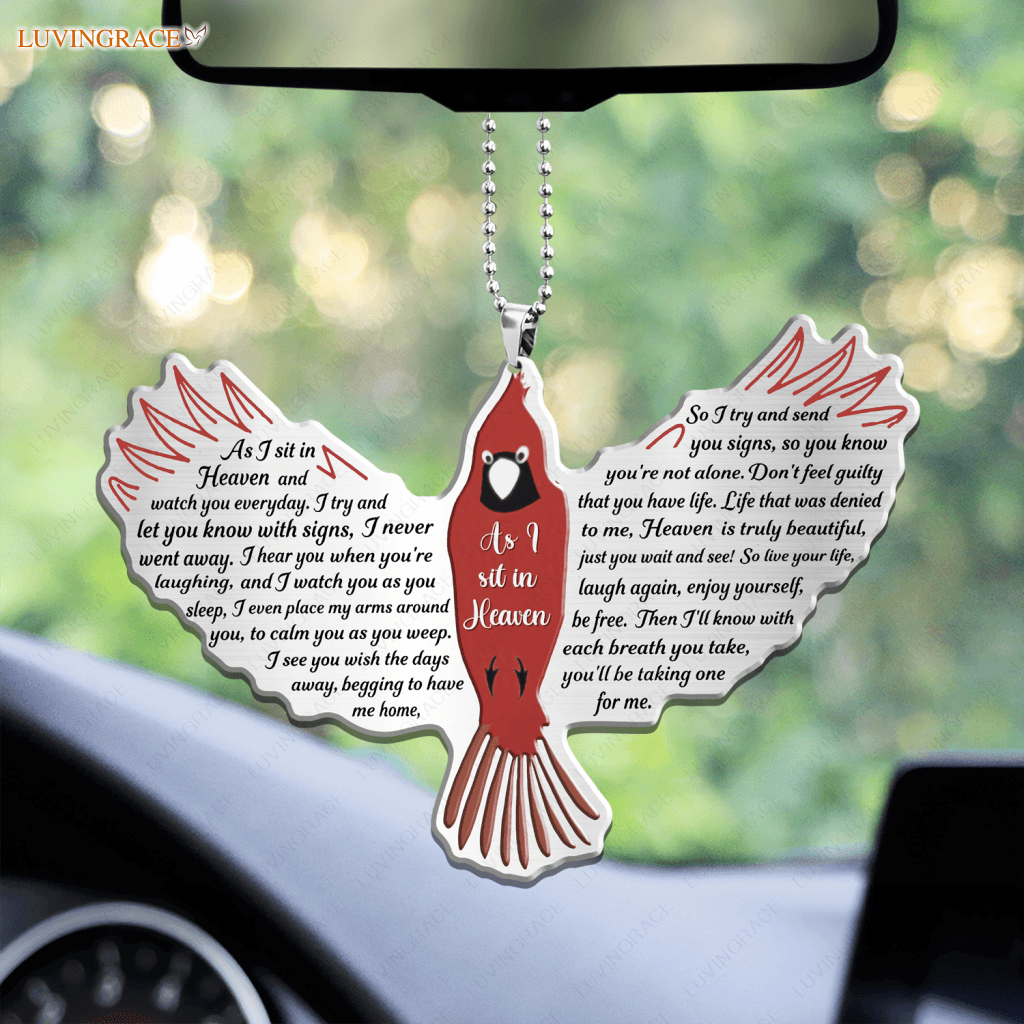 As I Sit In Heaven Cardinal Ornament