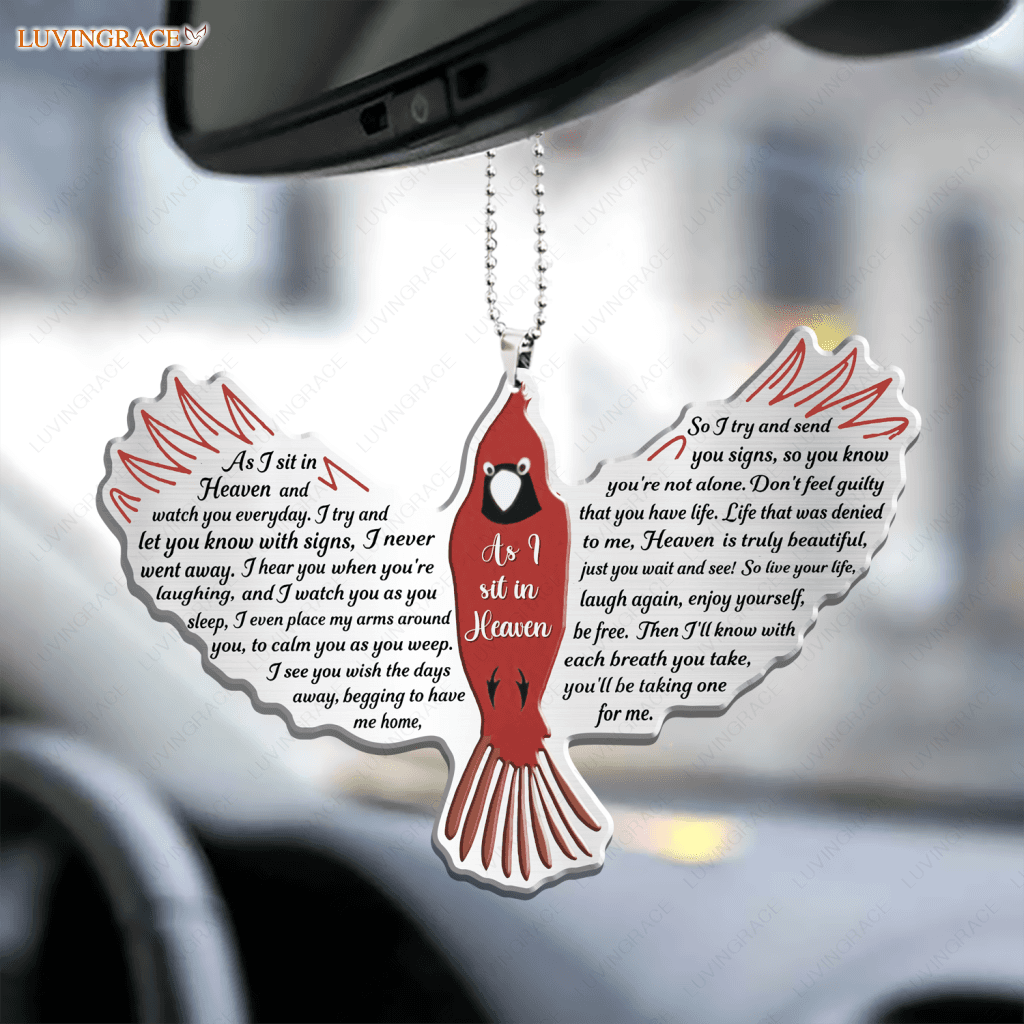 As I Sit In Heaven Cardinal Ornament